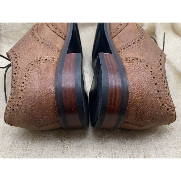 COLE HAAN WINGTIP  C12362 BROWN LEATHER CASUAL OXFORD SHOES MENS SIZE 9M LACE UP main image 4